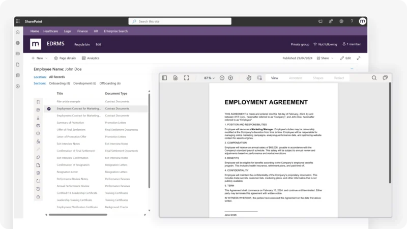 Built-in document viewer Built-in document viewer